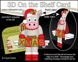 3D on the Shelf Card Kit - Little Christmas Gigi Horse