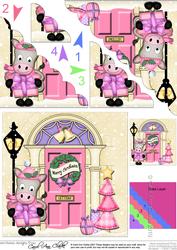 Christmas Gigi Horse Scallop Corner Stacker Topper