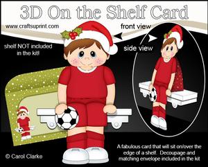 3D on the Shelf Card Kit - Little Christmas Footballer