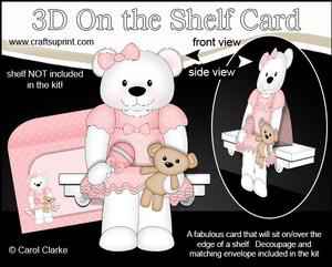 3D on the Shelf Card Kit - Belle Baby Bear