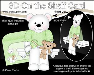 3D on the Shelf Card Kit - Beau Baby Bear