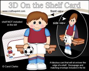 3D on the Shelf Card Kit - Little Footballer Mike