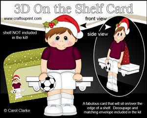 3D on the Shelf Card Kit - Little Christmas Footballer