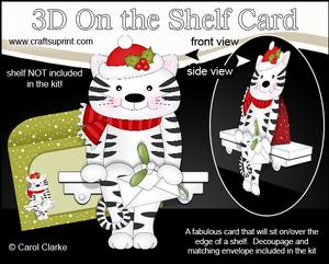3D on the Shelf Card Kit - Little Christmas Cat Muffin