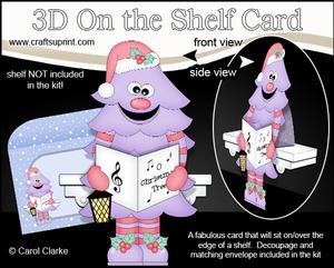3D on the Shelf Card Kit - Little Singing Christmas Tree