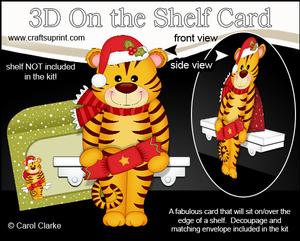 3D on the Shelf Card Kit - Little Christmas Tinker the Tiger