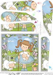 Girlz Zoe's Lambs Fan Pyramage Topper