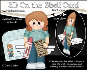 3D on the Shelf Card Kit - Little Bingo Player Belinda