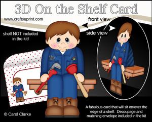 3D on the Shelf Card Kit - Little Plumber Niall