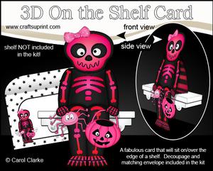 3D on the Shelf Card Kit - Little Halloween Skeleton Ulna