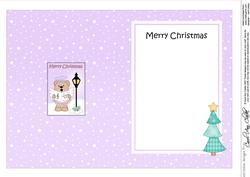 Christmas Livvy Bear Lamp Post 5x7 Matching Insert