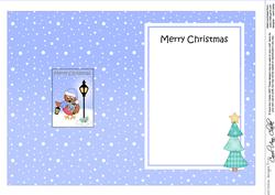 Christmas Little Robin Lamp Post 5x7 Matching Insert