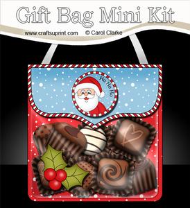 3D Xmas Santa Gift Bag Mini Kit