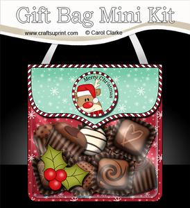 3D Xmas Rudolph Gift Bag Mini Kit
