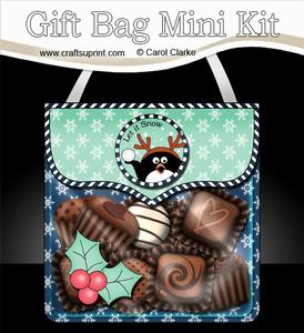 3D Xmas Pip Penguin Gift Bag Mini Kit