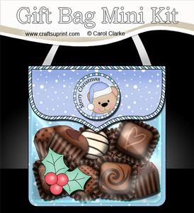 3D Xmas Austin Bear Gift Bag Mini Kit