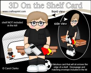 3D on the Shelf Card Kit - Little Football Referee Dermot