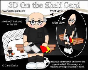 3D on the Shelf Card Kit - Old Man Football Referee Howard