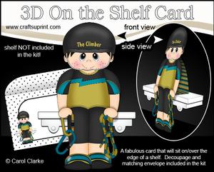 3D on the Shelf Card Kit - Little Rock Climber Tyler