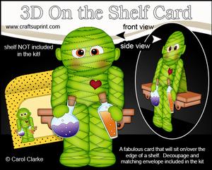 cup640507_359 - 3D on the Shelf Card Kit - Little Halloween Mummy Gomez