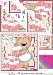 Livvy Bear's Cupcake Scallop Corner Side Stacker