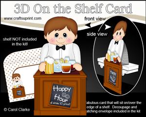 3D on the Shelf Card Kit - Little Barman Reg