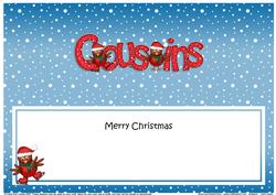 Large Dl Christmas Cousins Robins Insert