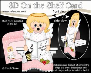 3D on the Shelf Card Kit - Little Christmas Nativity Angel