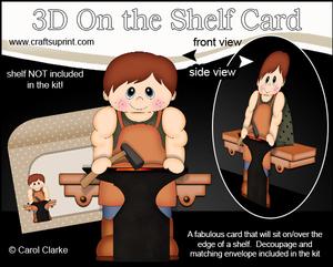 3D on the Shelf Card Kit - Little Blacksmith Smithy