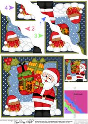 Christmas Santa's Presents Wavy Corner Side Stacker