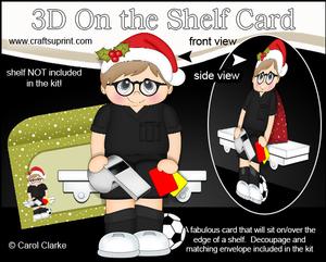 3D on the Shelf Card Kit - Little Christmas Football Referee