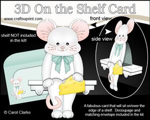 3D on the Shelf Card Kit - Little White Mouse Nibbles