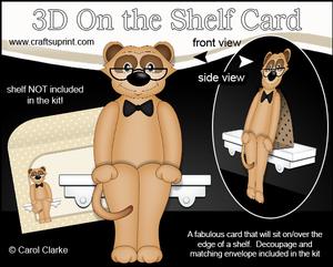 3D on the Shelf Card Kit - Little Meerkat Boris