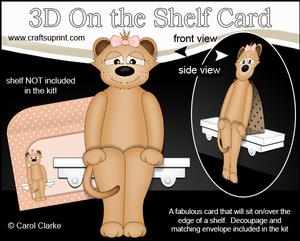 3D on the Shelf Card Kit - Little Meerkat Olga