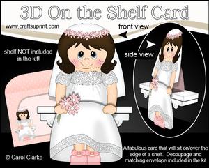 3D on the Shelf Card Kit - Little Bride Lottie