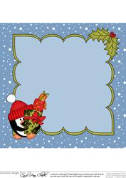 8 x 8 Christmas Pip Penguin's Presents Insert