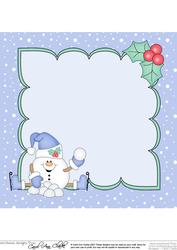 8 x 8 Christmas Skating Snowball Sam Insert