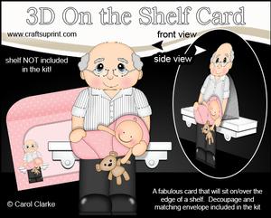 3D on the Shelf Card Kit - Edgar New Grandad of Baby Girl