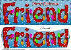 Large Dl Christmas Friend Fairy Lights 3D Decoupage