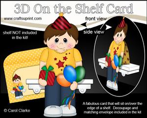 3D on the Shelf Card Kit - Little Party Boy Nathan