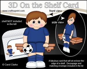 3D on the Shelf Card Kit - Little Footballer Tim
