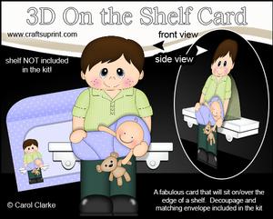 3D on the Shelf Card Kit - Ben New Daddy of Baby Boy