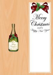 Large Dl Christmas Christmas Champers in a Box Insert