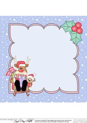 8 x 8 Christmas Sledging Rudolph Insert