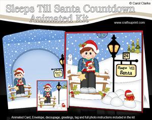 3D Christmas Jumper Boy Sleeps Till Santa Countdown Card