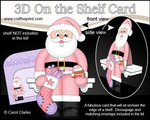 3D on the Shelf Card Kit - Santa's Christmas Stocking