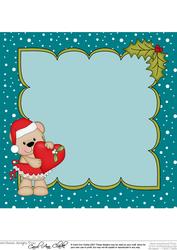 8 x 8 Christmas Livvy Bear's Heart Insert