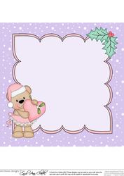 8 x 8 Christmas Livvy Bear's Heart Insert