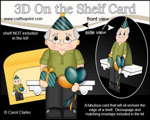 3D on the Shelf Card Kit - Little Party Old Man Mason