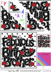 Birthday Brother Scallop Corner Side Stacker Topper